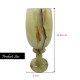 Pair Marble Plain Texture Green Onyx Goblet Glass set of 2 , Handmade Marble Stone Vintage 8 inch Glass Set AU Seller