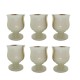 Natural Handmade  Marble 6 piece set cups Goblets Vintage Marble Drinks Cordials Glasses Stone Cups AU Sellers