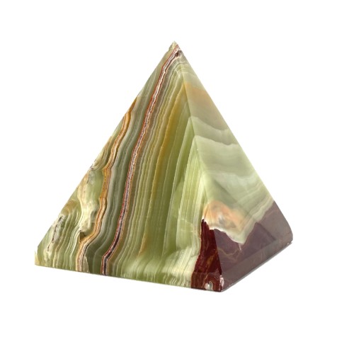 Brand New Handmade Onyx Pyramid 4inch Multi Texture Green Onyx Marble AU Seller