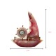 Natural Hand Made Onyx Ship Shape with Clock Marble Stone Hand Crafted Ship Sculpture 8" Inch best Gift  Pink / Red