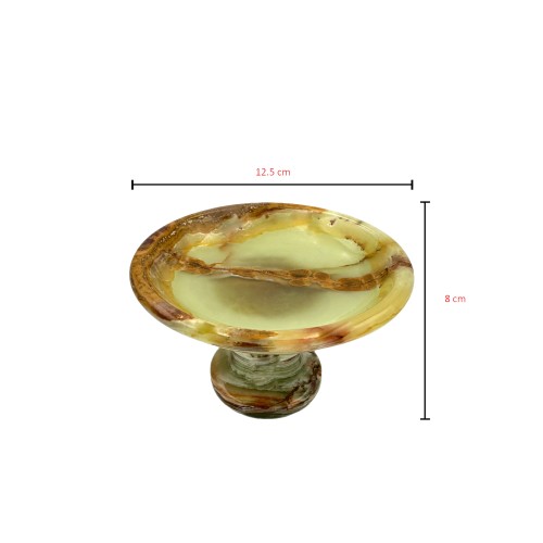 Handmade Green Onyx Natural Marble Stone Kitchen Table Bowl 12.5 cm
