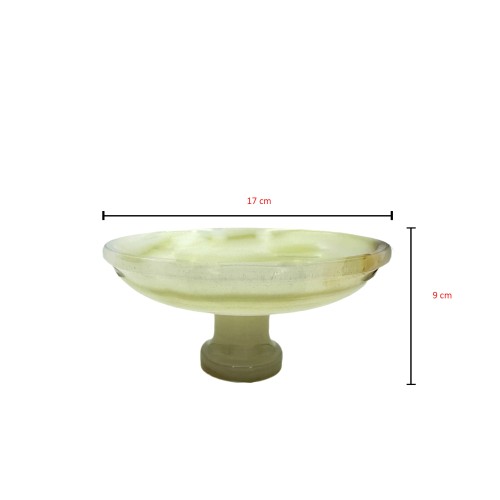 Handmade Green Onyx Natural Marble Stone Kitchen Table Bowl 17 cm