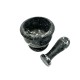 Handmade Vintage Natural Black Stone Marble Mortar & Pestle 8 CM