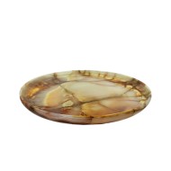 Handmade Marble Green Onyx 10 Inch Plate round shape kitchen countertop decorative 