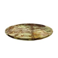 Handmade Marble Green Onyx 12 Inch Plate round shape kitchen countertop decorative 
