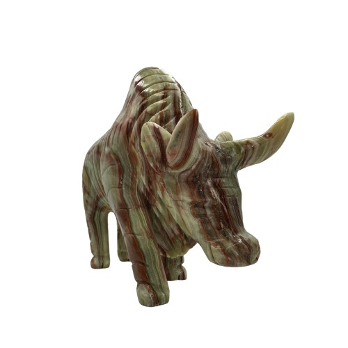 Onyx Marble Handmade Bull Shape Decoration piece for Home & Office