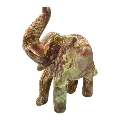 Handmade Green Onyx Elephant 10 Inch Decoration piece for Home & Office