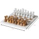 Handmade Marble Chess Board 12” Set  Brown and white Classic Strategy Game Set Gift for All Occasions