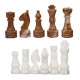 Handmade Marble Chess Board 12” Set  Brown and white Classic Strategy Game Set Gift for All Occasions