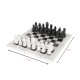 Handmade Marble Chess Board 12” Set Black and White Classic Strategy Game Set Gift for All Occasions