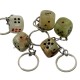 Quality Product Vintage Handmade Dice Shape Keychain Plain and Banded Dice Keychain Plain and Banded