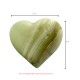 Green Onyx Heart Shape Love Heart Crystals Polished Love Sign Love Symbol 3.5 Inch Thick Plain and Banded