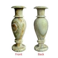 Handmade Polished Beautiful Vase Green Onyx  20 inch heavy