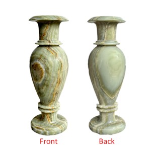 Handmade Polished Beautiful Vase Green Onyx  20 inch heavy